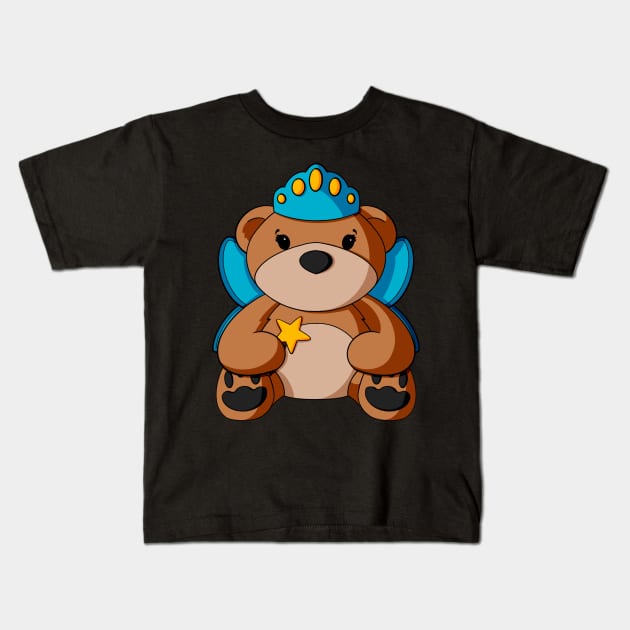 Fairy Teddy Bear Kids T-Shirt by Alisha Ober Designs